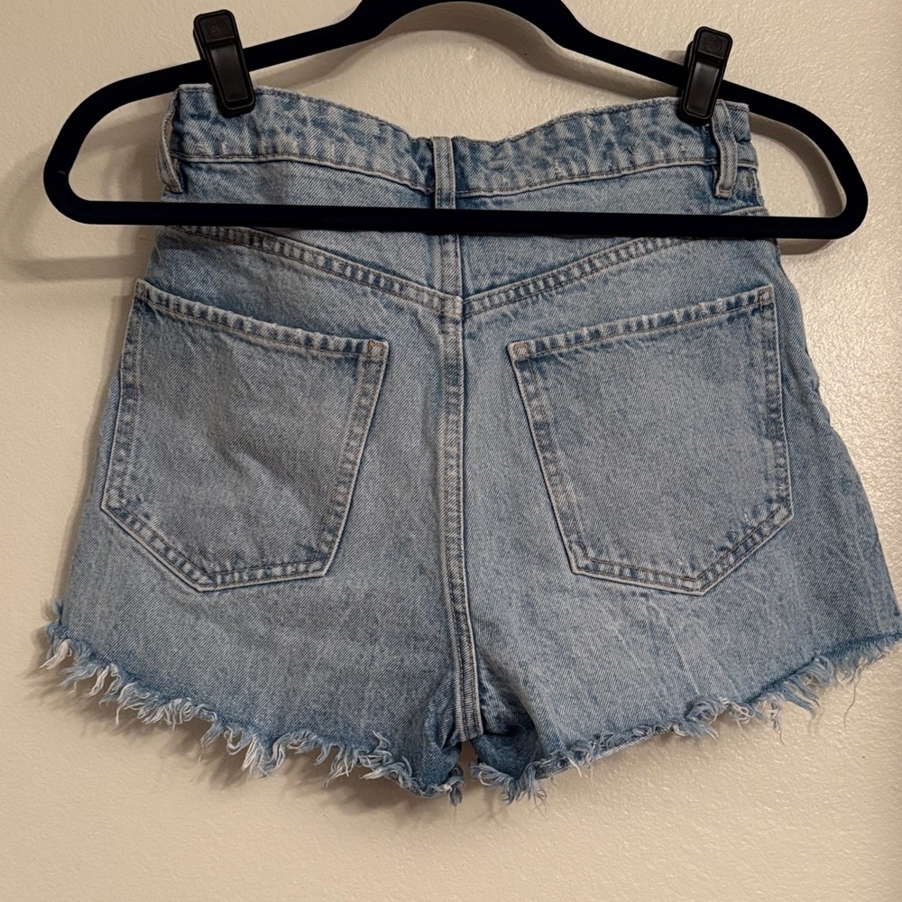 Zara size 2 Denim Frayed Hem jean Shorts - Picture 6 of 8